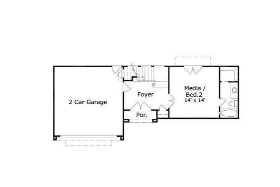Floor Plan - Main Floor for Traditional House Plan #411-684 - 3 bed, 3.5 bath