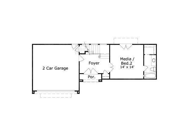 Traditional Floor Plan - Main Floor Plan #411-684