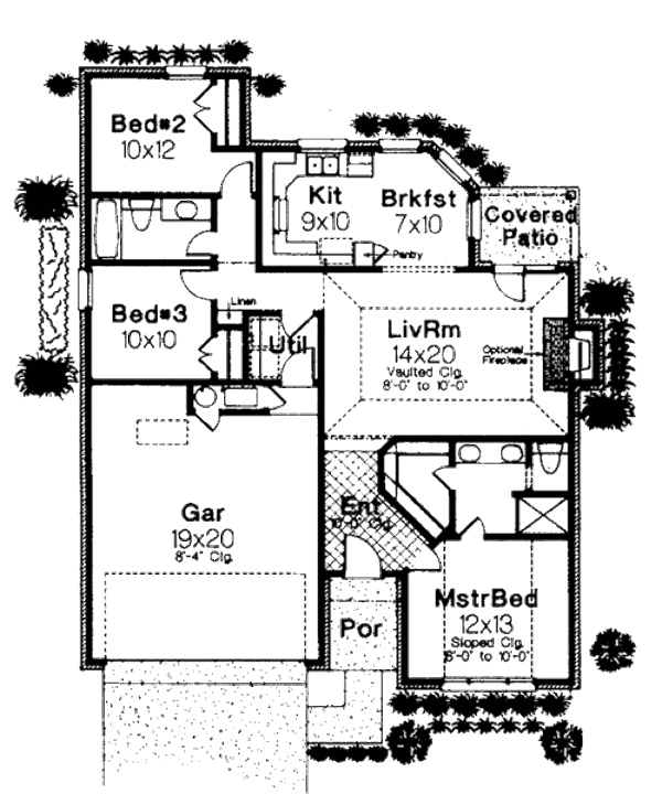 Traditional Floor Plan - Main Floor Plan #310-889