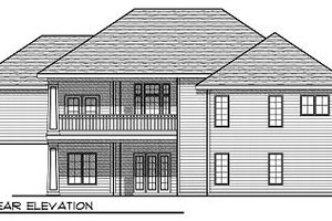 Exterior - Rear Elevation for Traditional House Plan #70-865 - 4 bed, 2.5 bath