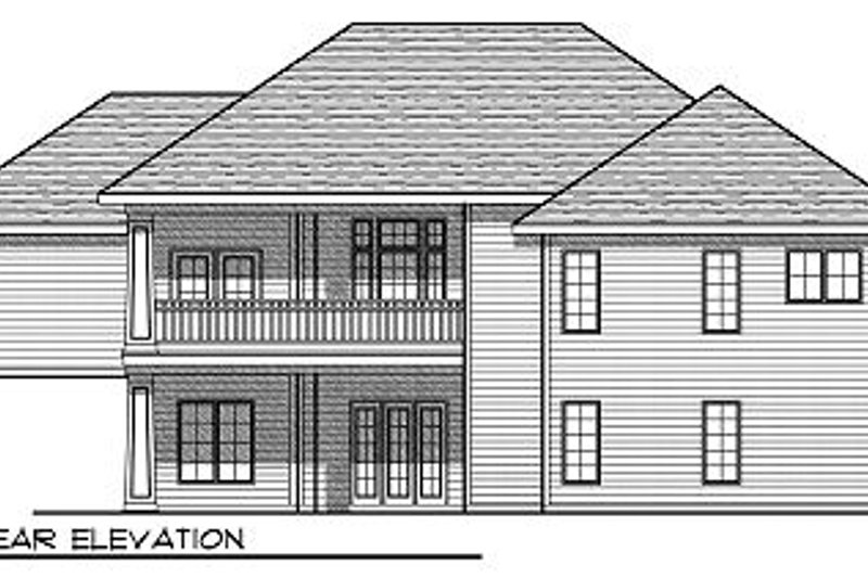 Home Plan - Exterior - Rear Elevation for Traditional House Plan #70-865 - 4 bed, 2.5 bath