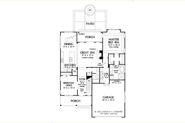 Cottage Floor Plan - Main Floor Plan #929-1158