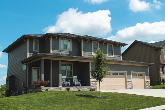 Exterior - Front Elevation 4 for Craftsman House Plan #20-2453 - 4 bed, 2.5 bath