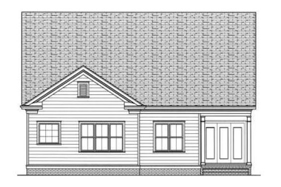 Exterior - Rear Elevation for Farmhouse House Plan #413-792 - 2 bed, 2 bath