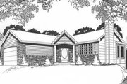 Ranch Style House Plan - 2 Beds 2 Baths 1076 Sq/Ft Plan #58-105 