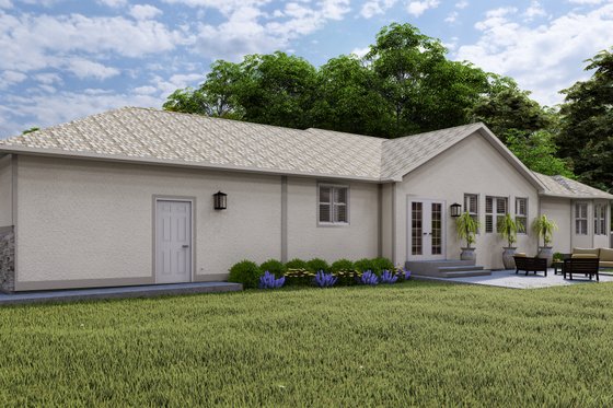 Exterior - Rear Elevation for Ranch House Plan #1060-289 - 3 bed, 2 bath