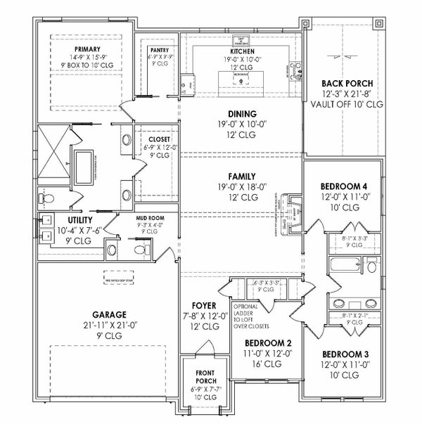 Architectural House Design - Tudor Floor Plan - Main Floor Plan #1096-91