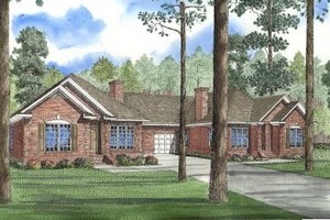 Traditional Exterior - Front Elevation Plan #17-1061