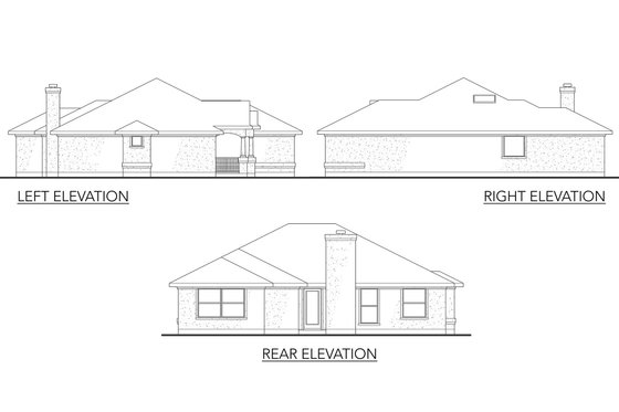 Exterior - Other Elevation for Mediterranean House Plan #80-104 - 3 bed, 2 bath