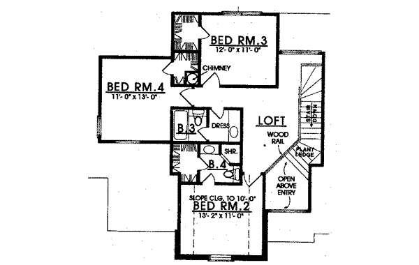 Dream House Plan - European Floor Plan - Upper Floor Plan #40-259