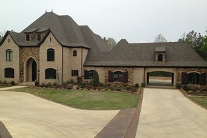 European style home, front elevation