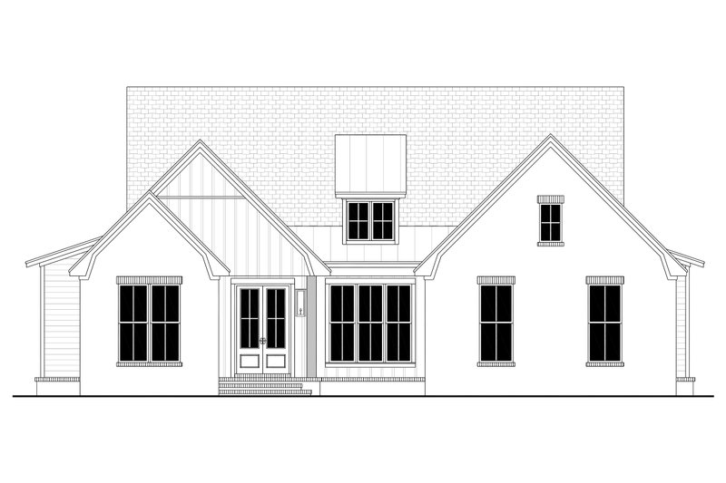 House Blueprint - Exterior - Front Elevation 4 for Farmhouse House Plan #430-338 - 4 bed, 2 bath