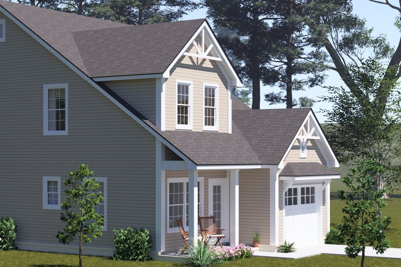 Architectural House Design - Exterior - Other Elevation 3 for Cottage House Plan #513-2345 - 3 bed, 2.5 bath