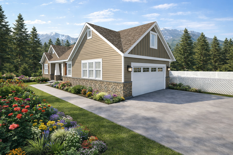 Architectural House Design - Exterior - Front Elevation 5 for Craftsman House Plan #1060-458 - 3 bed, 2 bath
