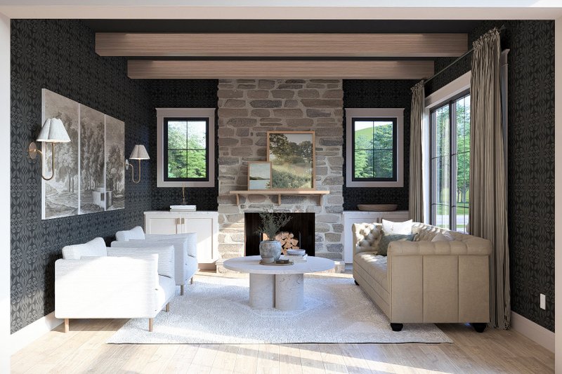 Dream House Plan - Interior - Family Room 2 for Cottage House Plan #455-800 - 3 bed, 2.5 bath