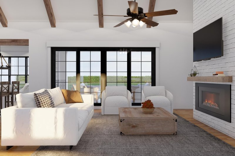 Dream House Plan - Interior - Family Room for Farmhouse House Plan #923-380 - 3 bed, 2.5 bath