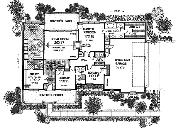 Country Floor Plan - Main Floor Plan #310-796
