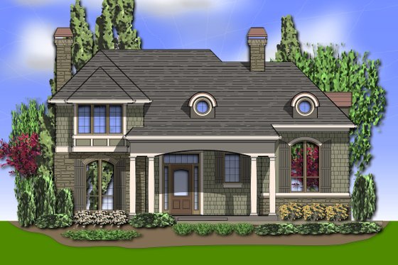 Exterior - Front Elevation 1 for Traditional House Plan #48-244 - 4 bed, 3.5 bath