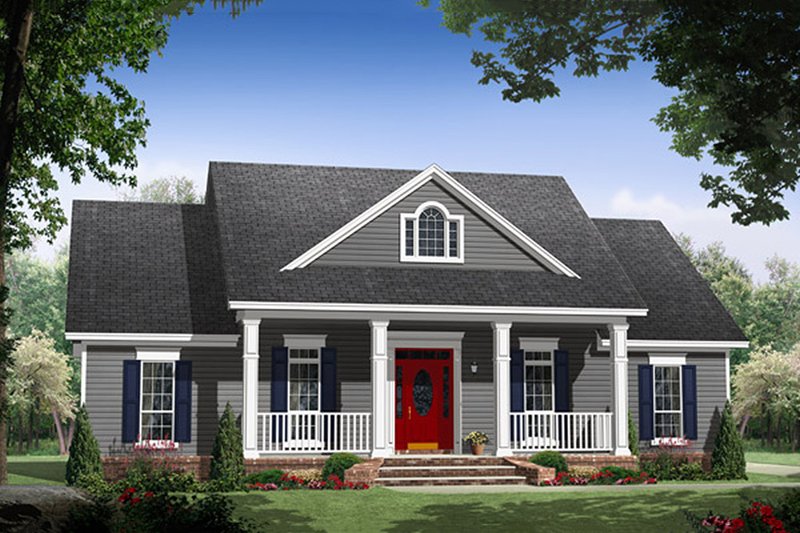 Home Plan - Country style home, farmhouse design, elevation