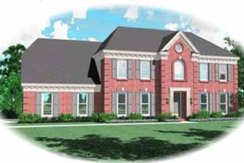 Exterior - Front Elevation 2 for Southern House Plan #81-204 - 4 bed, 3.5 bath