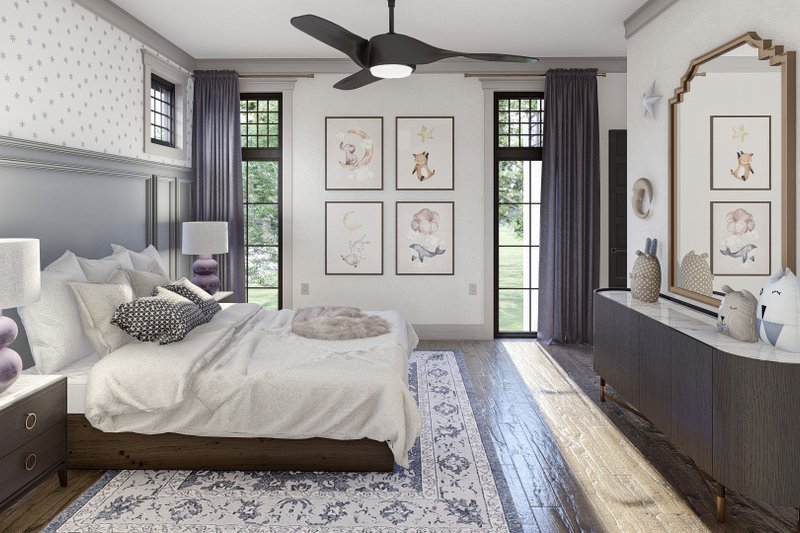 Home Plan - Interior - Bedroom 2 for European House Plan #455-588 - 3 bed, 3.5 bath