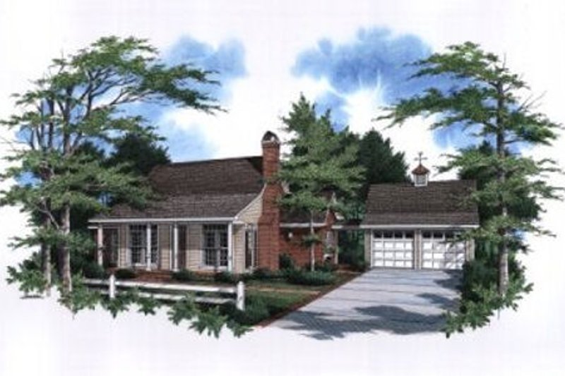 Traditional Style House Plan - 3 Beds 2 Baths 1406 Sq/Ft Plan #41-110