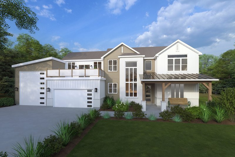 Traditional Style House Plan - 4 Beds 2.5 Baths 3068 Sq/Ft Plan #1111-14 Exterior