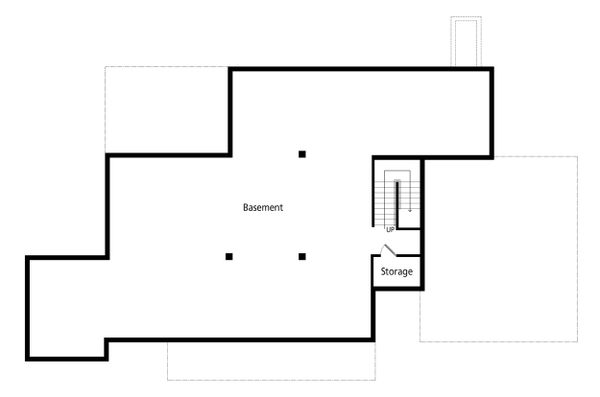 Farmhouse Floor Plan - Lower Floor Plan #938-109