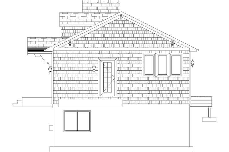 Architectural House Design - Exterior - Other Elevation 1 for Ranch House Plan #1060-28 - 2 bed, 2 bath