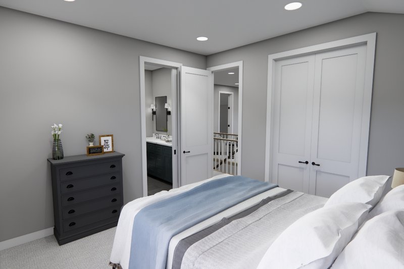 Architectural House Design - Interior - Bedroom 3 for Farmhouse House Plan #51-1270 - 4 bed, 3.5 bath