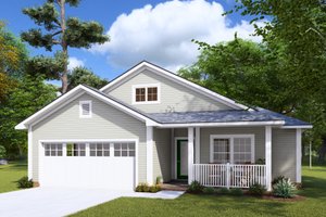 Cottage Exterior - Front Elevation Plan #513-2256