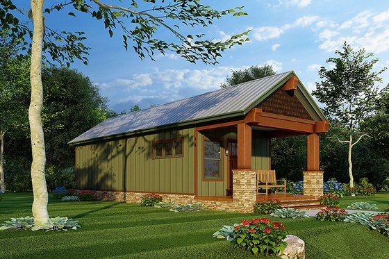 Exterior - Other Elevation for Craftsman House Plan #923-221 - 1 bed, 1 bath