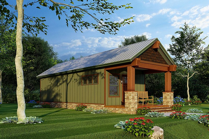 Dream House Plan - Exterior - Other Elevation for Craftsman House Plan #923-221 - 1 bed, 1 bath