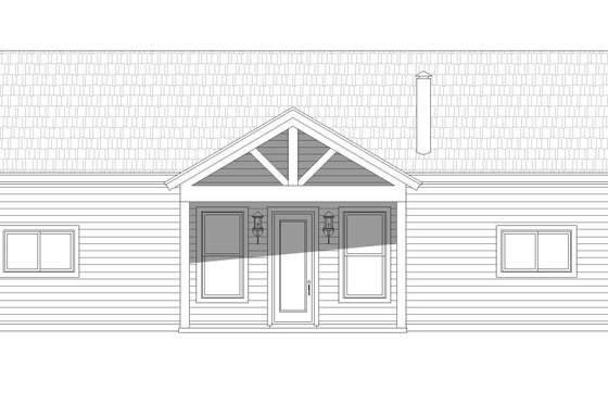 Exterior - Front Elevation 3 for Country House Plan #932-347 - 2 bed, 2 bath