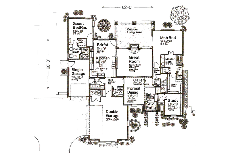 Home Plan - Floor Plan - Main Floor for European House Plan #310-964 - 4 bed, 3.5 bath