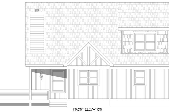 Exterior - Front Elevation 3 for Country House Plan #932-1020 - 3 bed, 2.5 bath