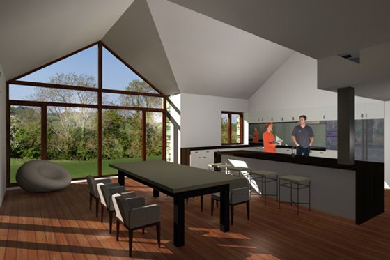 Exterior - Other Elevation 2 for Modern House Plan #520-7 - 3 bed, 2 bath