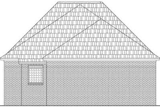 Exterior - Rear Elevation for Southern House Plan #21-157 - 3 bed, 2 bath