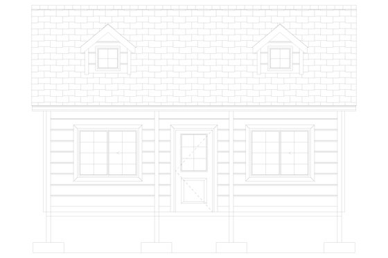 Exterior - Front Elevation 5 for Country House Plan #1060-203, 0 bath