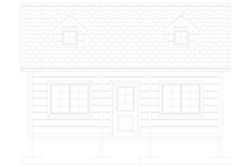 Home Plan - Exterior - Front Elevation 5 for Country House Plan #1060-203, 0 bath