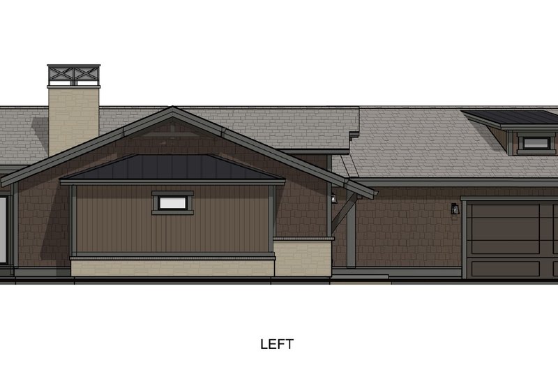 House Design - Exterior - Other Elevation 4 for Ranch House Plan #1069-34 - 3 bed, 2.5 bath