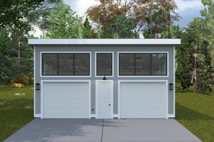 Exterior - Front Elevation 5 for Contemporary House Plan #1060-284, 0 bath