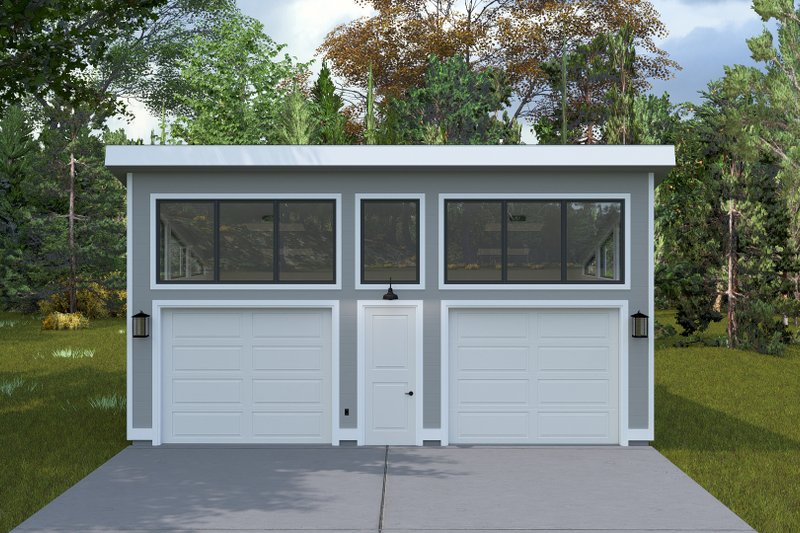 Dream House Plan - Exterior - Front Elevation 5 for Contemporary House Plan #1060-284, 0 bath