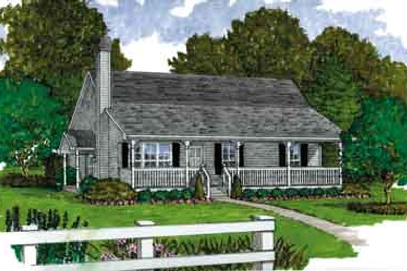 Architectural House Design - Country Exterior - Front Elevation Plan #47-644