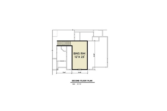 Floor Plan - Upper Floor for Farmhouse House Plan #1070-32 - 3 bed, 2 bath