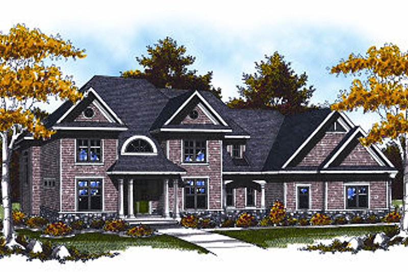 Home Plan - European Exterior - Front Elevation Plan #70-888