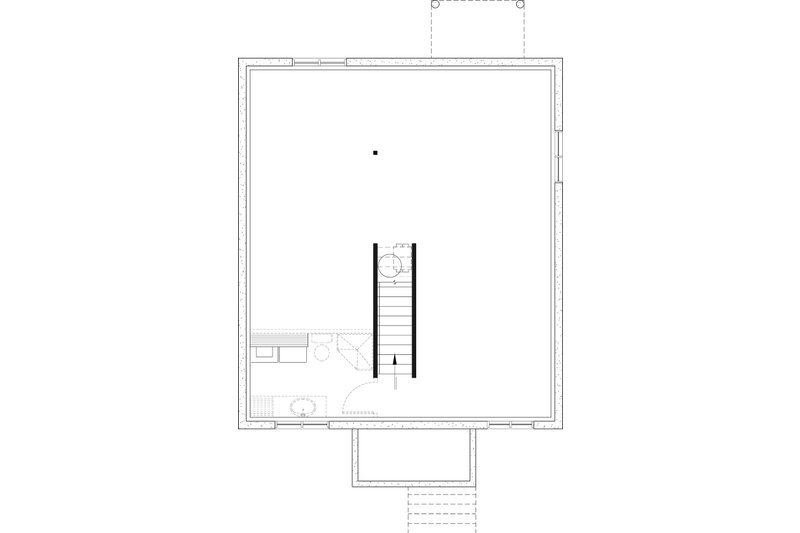 Dream House Plan - Floor Plan - Lower Floor for Craftsman House Plan #23-2910 - 2 bed, 1 bath