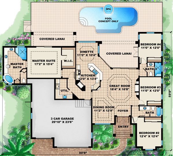 European Floor Plan - Main Floor Plan #27-436