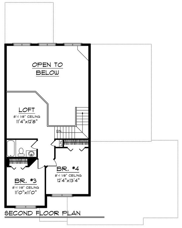 Home Plan - Traditional Floor Plan - Upper Floor Plan #70-1246