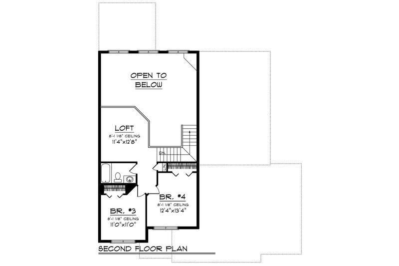 Home Plan - Floor Plan - Upper Floor for Traditional House Plan #70-1246 - 4 bed, 3 bath